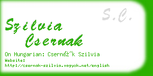 szilvia csernak business card